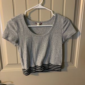 black and grey crop top